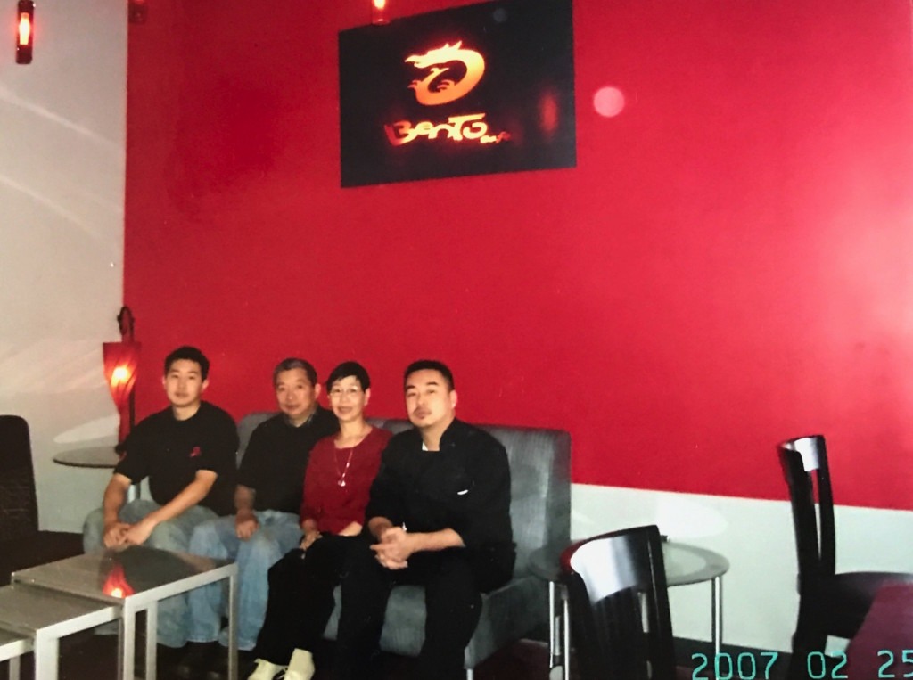 Johnny and Jimmy with their parents at the second ever Bento Cafe in Gainesville at the Archer Road location.