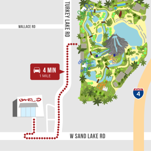 Bento to Volcano Bay Map